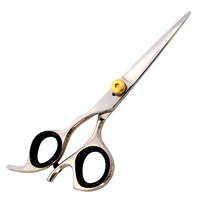 Ciseaux de coiffure professionnels personnalisés pour droitiers, lame droite en acier inoxydable 4Cr13, manche en céramique, bord tranchant