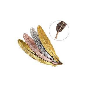 Marque-page en métal plume, 4 pièces, couleurs variées, le plus populaire pour la lecture de livres de bibliothèque, idéal pour le bureau et la bibliothèque - Product Image 1
