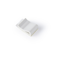 Clip adhésif pour câble Essentra, pince à câble plate blanche UL94 V0 PPE/PS SWC, clip pour fil unique sur base adhésive