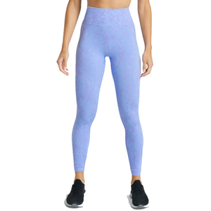 Leggings de yoga sans couture taille haute, longueur intégrale, bleu uni, pantalon de sport, taille élastique, extensible dans les quatre sens, Spandex/Nylon, séchage rapide - Product Image 2