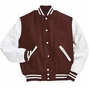 Slim Fit Unisex Hooded Thick <b>Winter</b> Varsity Bomber <b>Jacket</b> 100% Wool <b>Waterproof</b> Windproof - Product Image 5