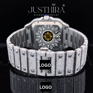 Reloj de Cuarzo Premium con Fecha Automática, Diamantes, Diseño Único, Caja y Correa de Acero Inoxidable, Esfera con Números Arábigos Rosados, Edición Limitada - Product Image 5
