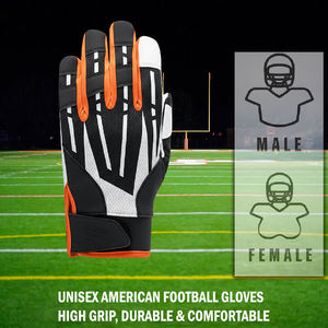 Black Orange White Outdoor Sports Gloves Breathable Palm For Football Use - Product Image 4