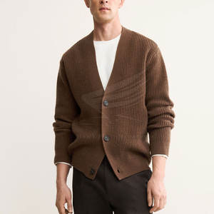 Venta Directa de Fábrica, Suéter Cárdigan 100% Algodón, Color y Logotipo Personalizados, Tejido Flexible, Servicio OEM, Invierno - Product Image 2