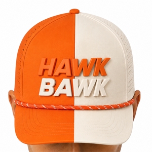 Casquette en corde unisexe brodée, style moderne pour l'extérieur, détails de couture soignés, design bicolore, ajustement confortable, casquette de golf réglable - Product Image 5