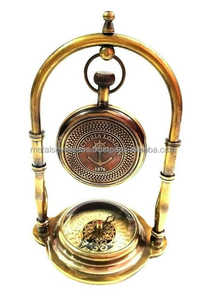 Reloj de Mesa Náutico de Latón Antiguo, Reloj de Escritorio Marino Vintage Hecho a Mano - Product Image 4