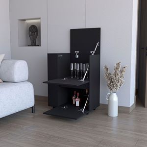 Carrello bar nero a 2 armadietti - Product Image 2