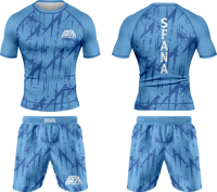 Nouvel Arrivage Ensemble Rashguard et Short de Compression Homme Sans Gi Séchage Rapide Respirant Spandex/Polyester pour Boxe Entraînement Gym Fitness