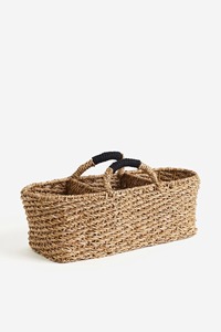 Three-compartment seagrass <b>basket</b> with handle Handmade <b>Storage</b> <b>Basket</b> Wholesale eco-friendly Made in Vietnam - Product Image 4