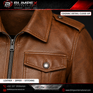 Veste en cuir de vache unisexe décontractée, fermeture éclair, teinture unie, coupe-vent, respirante, séchage rapide, logo personnalisé, prix de gros - Product Image 2