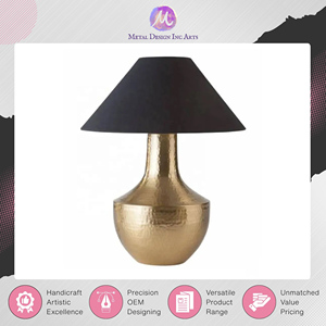 Worldwide Exporter Selling Hammered Metallic Aluminum <b>Night</b> Table Lamp – Luxury <b>Lighting</b> Solution for Home & Office Use on Sale - Product Image 4