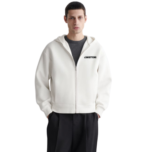 Custom Men's Full Zip Hoodie Heavyweight Fleece Drop Shoulder Blank Hooded Sweatshirt Casual Streetwear OEM ODM - Product Image 1