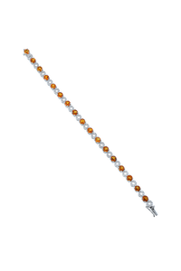 Citrine and Cz <b>Bracelet</b> in 92.5 Sterling Silver KLSB-20434 - Product Image 2