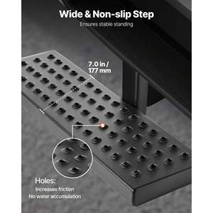 Support de récepteur universel de 2 pouces avec protection de pare-chocs arrière large antidérapante, capacité de charge de 350 lb, kit de stabilisation avec goupille - Product Image 5