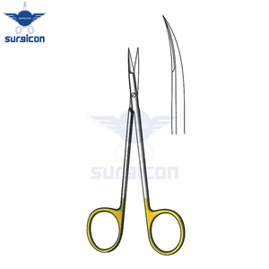 Knapp Scissors <b>12</b> cm (4-3/4 Inch) Curved Sharp TC Gold Tungsten Carbide Surgical Scissors Stainless Steel Precision Operating - Product Image 4