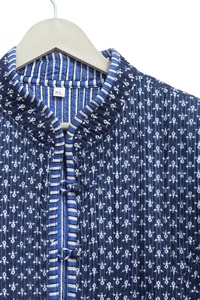 Nouveauté Veste tissée longue matelassée respirante doublée réversible avec patch indien fait main veste bohème de travail pour femmes - Product Image 2