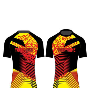 Rashguard Sublimado Personalizado de Alta Calidad para MMA y BJJ, Unisex, Manga Corta, Secado Rápido, Transpirable, Ropa de Artes Marciales OEM, Superventas - Product Image 3