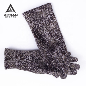 Gants en velours imprimé léopard pour femme AIFRAN, mode, tactiles, chauds, hiver, doublure polaire thermique, imprimé animal, vente en gros - Product Image 2