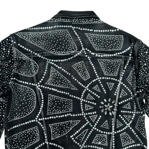 <b>Rhinestone</b> Denim <b>Jacket</b> for Men Premium Bling Streetwear Full <b>Rhinestone</b> Jean <b>Jacket</b> Luxury Sparkling Crystal Hip Hop Fashion - Product Image 2
