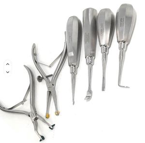 Kit de 6 pièces de qualité supérieure en acier inoxydable pour l'extraction manuelle de couronnes dentaires, comprenant pinces, écarteurs, séparateurs et élévateurs, pour la dentisterie allemande - Product Image 2
