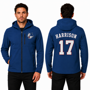 Men Sports Team Jacket Hooded Softshell With Custom Embroidered Logo Back Player Name Number Wholesale OEM Clubs Teams <b>Trainings</b> - Product Image 1