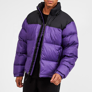 Men Women Puffer Jacket Thick 100% Nylon Stand Collar Quilted Winter Coat <b>Warm</b> Outdoor Casual OEM ODM Supplier - Product Image 1