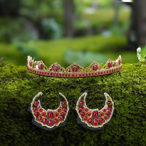 Ruby Kemp Sun and Moon Rhinestone Hair Comb for Wedding - Product Image 3
