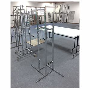 Trade Assurance Chromed Zinc 4-Way Adjustable Height <b>Clothing</b> Display <b>Racks</b> High Quality Easy Assembly Indoor/Outdoor Retail - Product Image 5