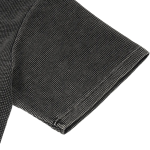 Camiseta de Hombre de Manga Corta con Cuello Redondo, Tejida, Negra, Talla Grande, Color Sólido, Corte Regular - Product Image 3