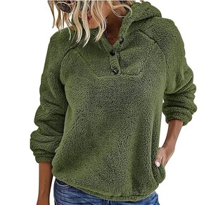 Customized Women <b>Sherpa</b> Hooded Fabric Pullover Hoodie With Front Pockets Sharpa Hood Pullover <b>Sherpa</b> Fleece <b>Hoodies</b> Breathable - Product Image 6