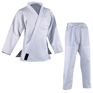 Unisex Karate Gi White 100% Cotton Breathable Martial Arts Uniform Adult Regular Fit - Product Image 1