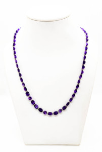 Collar de Amatista Natural en Oro Amarillo Sólido de 18K con Gema Púrpura Intensa Engastada en Bisel, Cadena, Joyería Fina, Piedra de Nacimiento de Febrero - Product Image 4