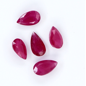 Rubis naturel de Bangkok, taille poire calibrée 8x13mm, pierre précieuse naturelle à facettes pour la fabrication de bijoux, prête à l'emploi - Product Image 3