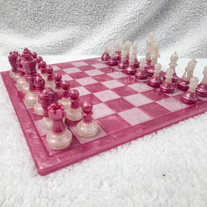 Luxurious Handcrafted Black <b>Onyx</b> <b>Chess</b> <b>Set</b> Carved Resin Pieces Crafted Treasures Brand Customizable Unisex Gift Decor - Product Image 1