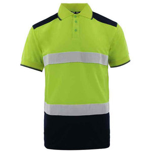 เสื้อยืดสะท้อนแสงสีน้ำเงินสำหรับผู้ชาย Econex Sports เสื้อทำงานแบบมองเห็นได้ชัดเจน ได้รับการรับรองมาตรฐาน BS ผ้าโพลีเอสเตอร์กันยับ แขนสั้น - Product Image 1