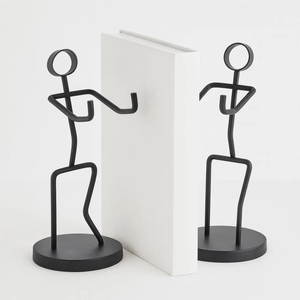 Sujetalibros de Hierro Tradicionales de Alta Calidad para Decoración Creativa de Estantes y Bodas, que Aportan Interés Visual y una Organización Estable de Libros - Product Image 1