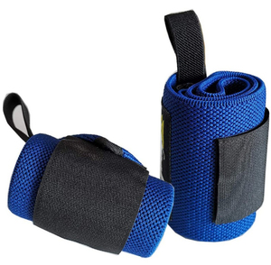 Adjustable Neoprene Wrist Support With Hook Loop Closure For <b>Weight</b> Lifting Strength <b>Training</b> Unisex Blue - Product Image 4
