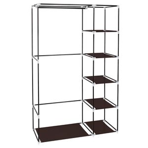 Armadio Portatile Marrone Scuro da 67 Pollici con Montaggio Rapido e Semplice, in Tessuto Non Tessuto e Asta Appendiabiti, Materiale Plastico RT - Product Image 5