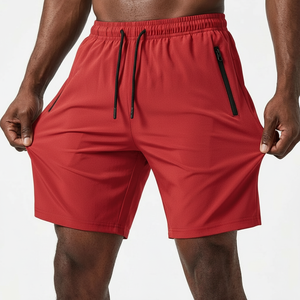 Men Trending Stretch Shorts Double Stitched Hem Reinforced Seams Zipper Pockets Gym Training Shorts - Product Image 1