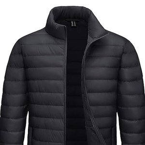 Veste matelassée légère en gros pour hommes, coupe-vent et résistante à l'eau, manteau d'hiver avec isolation thermique, couleurs personnalisées en usine - Product Image 2