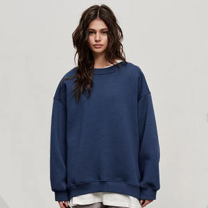 Sweat-shirt à capuche unisexe surdimensionné en molleton épais, style streetwear, personnalisable, vierge, pour hommes et femmes, vente en gros - Product Image 4