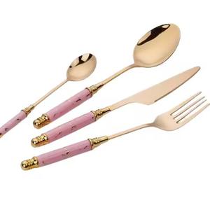 Juego de Cubiertos de Acero Inoxidable de Primera Calidad para Mesa de Banquete, Cubertería Elegante para Bodas - Product Image 1