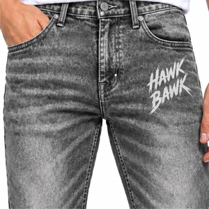 Jean en denim délavé pour homme, coupe slim, toucher extensible doux, style déchiré, taille classique, poches fonctionnelles, jean décontracté en coton - Product Image 4