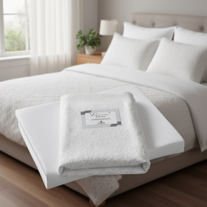 Divine Jacquard 400 TC Hotel Bedding Set 108x108 Inch Cotton King Size Fitted & <b>Flat</b> <b>Bed</b> <b>Sheets</b> - Product Image 3