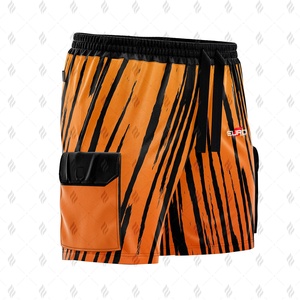 Shorts cargo en toile pour homme, personnalisés OEM, tissu en coton et polyester, taille élastique, séchage rapide, respirant, pour une liberté de mouvement optimale - Product Image 5