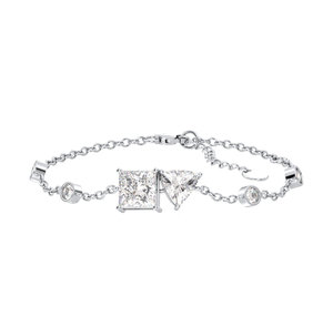 Bracelet à fermoir homard REYES en diamant de laboratoire CVD pour femme, or blanc 14 carats plaqué rhodium, bijoux fins, cadeau d'anniversaire - Product Image 1