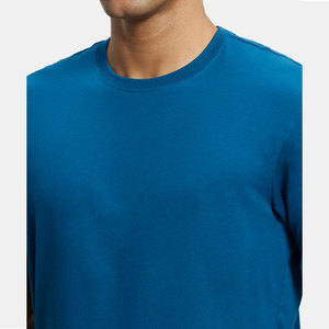 Camiseta de Manga Corta con Cuello Redondo, Rica en Algodón Peinado, Color Verde Azulado, Micro-Modal Elástico, Ideal para Degustación de Vinos y Ambientes Marinos - Product Image 5