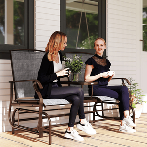 Panca da Giardino per Esterni, Elegante Arredo da Patio per Sedute Confortevoli - Product Image 1