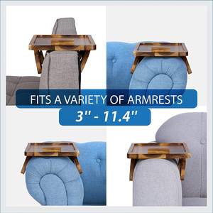 Table de canapé moderne en bois léger |   Plateau d'accoudoir antidérapant OEM pour canapé, idéal pour les mariages et le Ramadan |   Vente en gros - Product Image 6