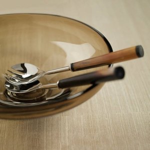 Ensemble de couverts réutilisables en bambou pour salade, cuillère et fourchette, pour une cuisine saine, la cuisine, la salle à manger et les tables de restaurant - Product Image 1